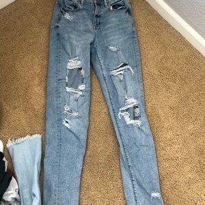 AE Stretch mom jeans
